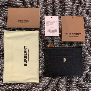 Burberry Simone Grained Leather Card Holder